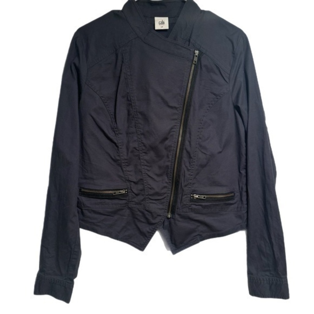 Cabi 3023 Twilight Navy Moto Asymmetrical Jacket